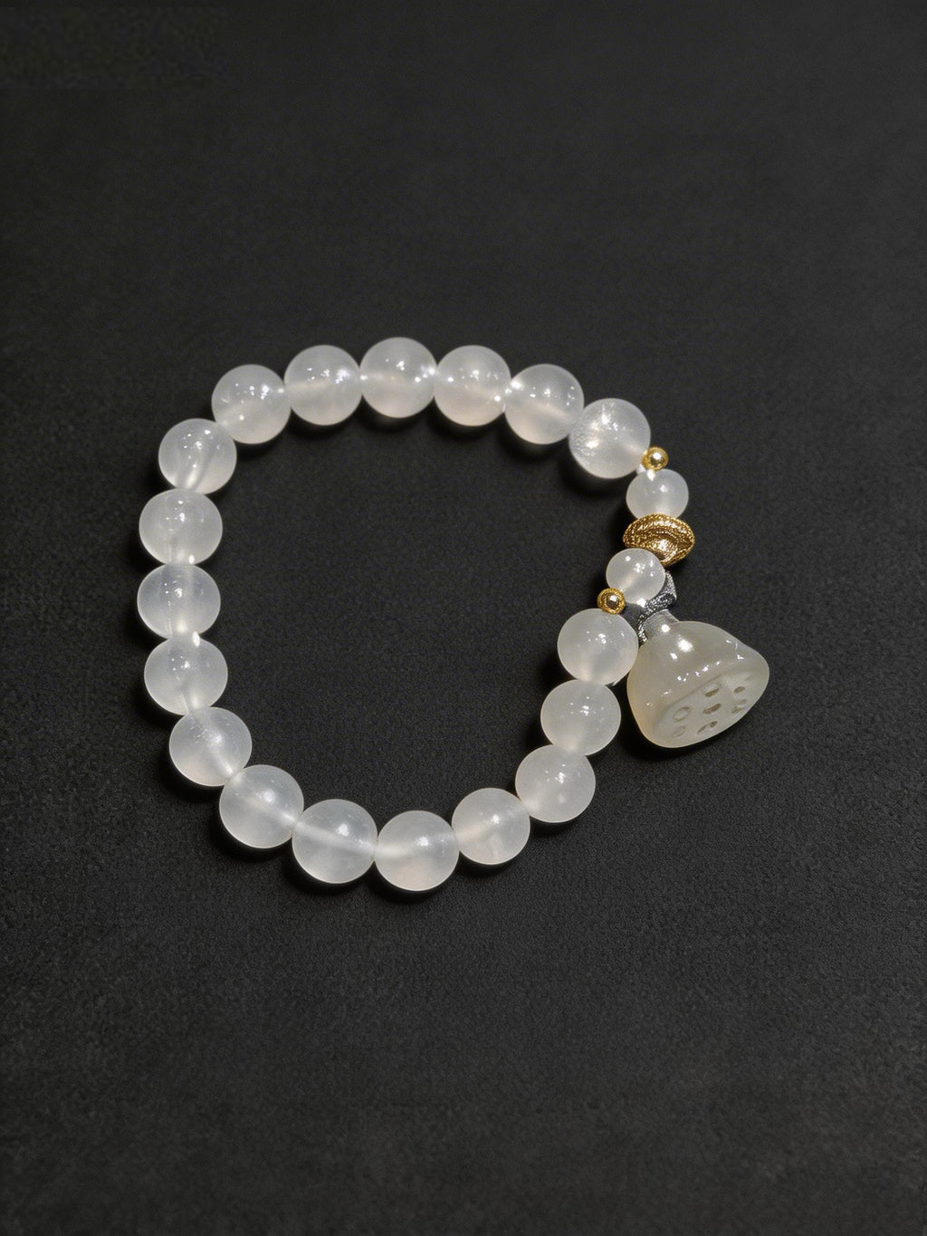 Sacred White Agate "Abundant Harvest" Bracelet