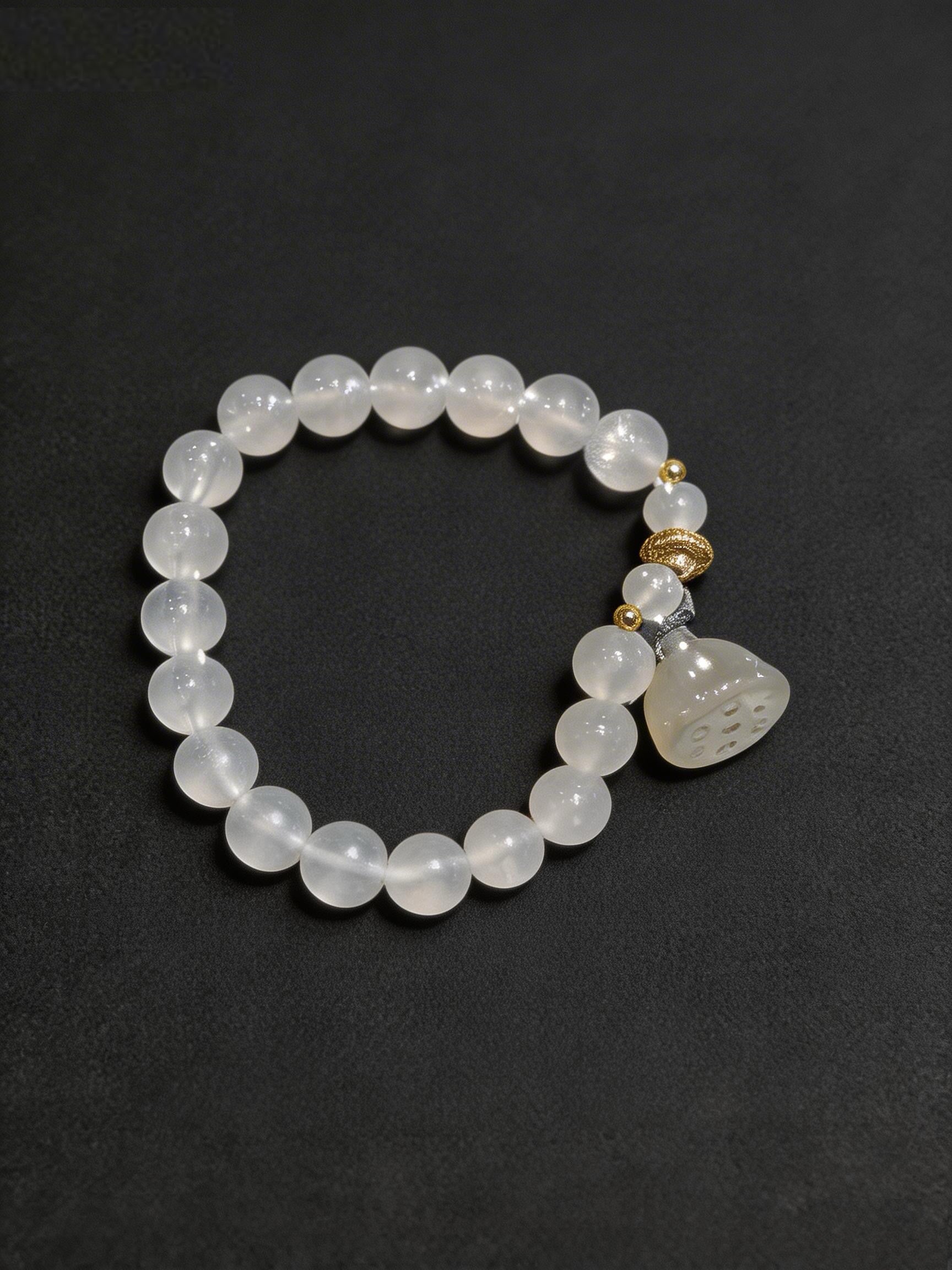 Sacred White Agate "Abundant Harvest" Bracelet